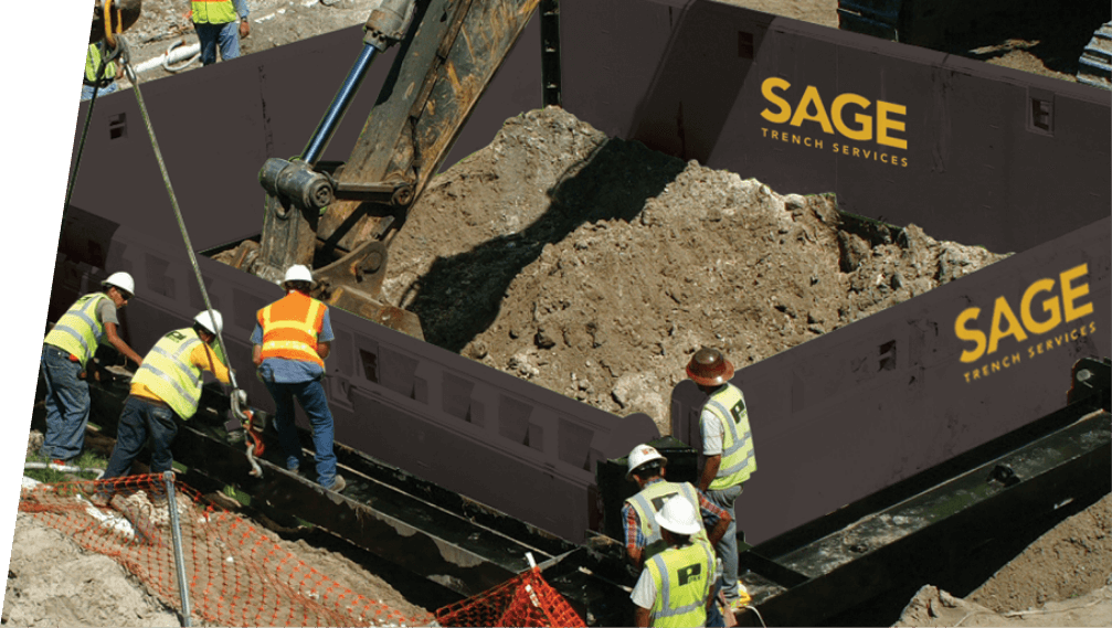 construction workers doing a guide frame pit application