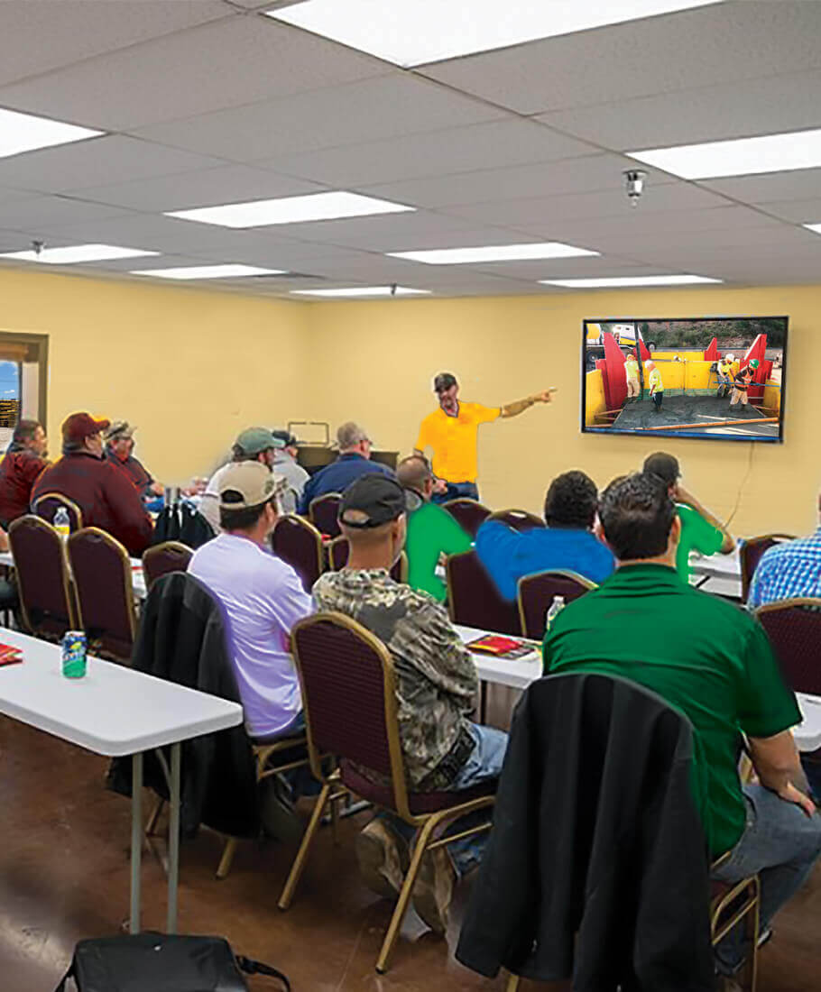 people in a safety training class