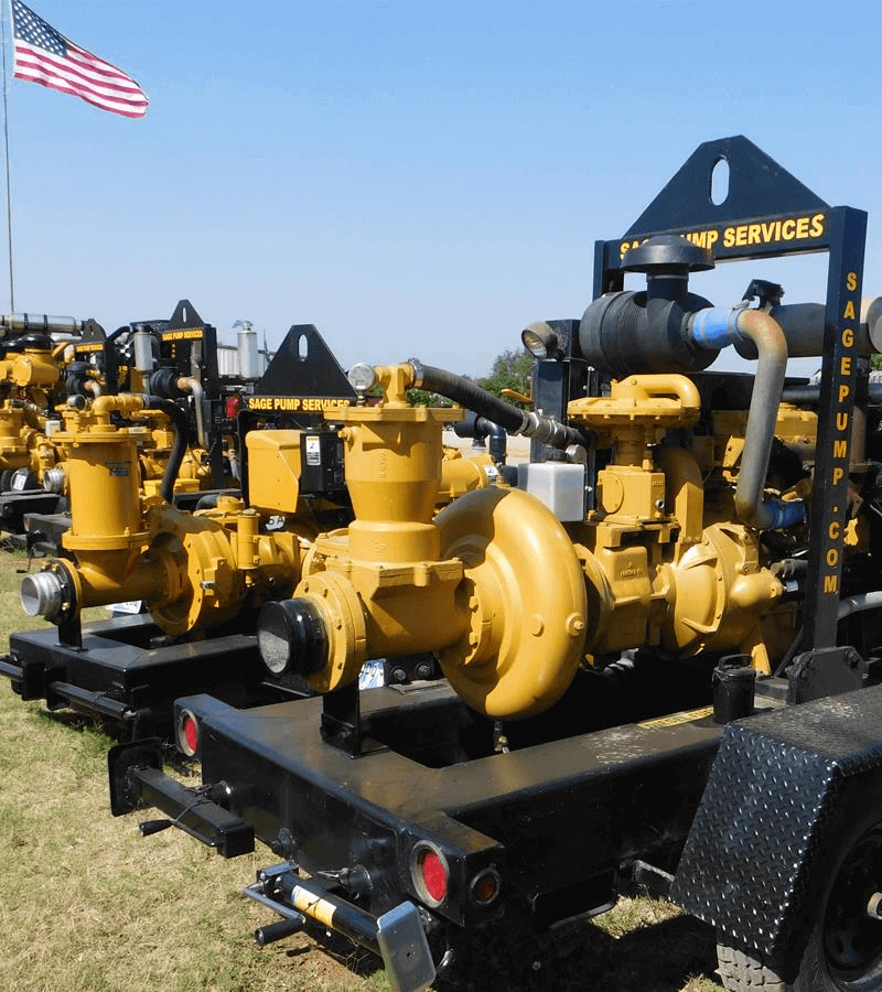 several pump rentals outside