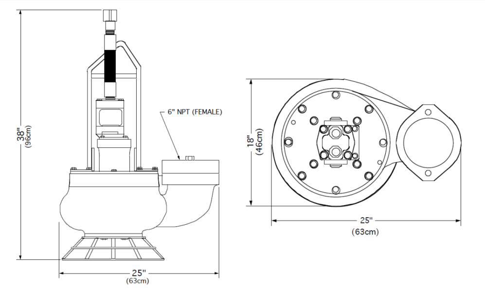 6″ Hydraulic Submersible Utility Pump Rental TX, OK, LA